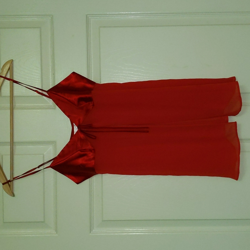 Victoria's Secret Red Front-Tie Babydoll Slip